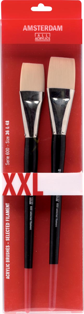 Amsterdam acrylverfpenseel XXL, blister van 2 stuks