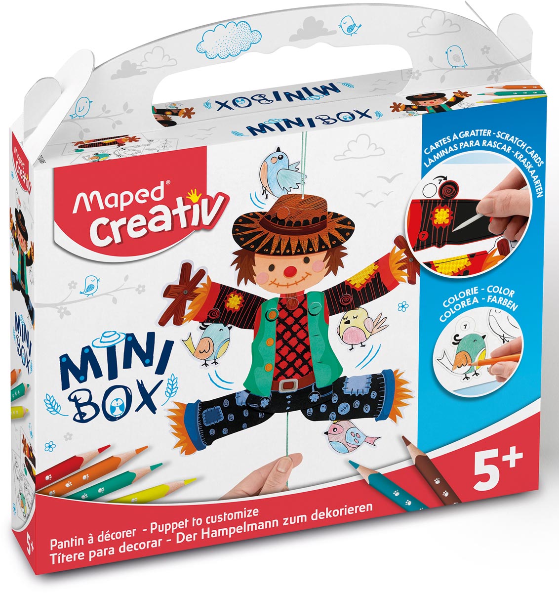 Maped Creativ Mini Box vogelverschrikker versieren, knutselkoffer