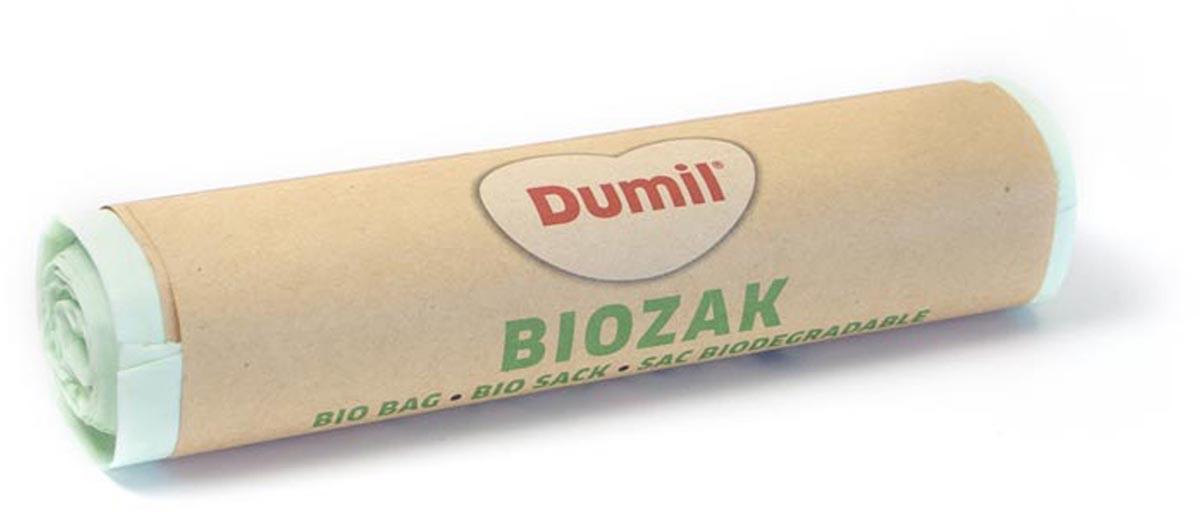 Dumil bio vuilniszak voor GFT, 16 micron, 140 l, rol van 3 stuks, groen afbeelding