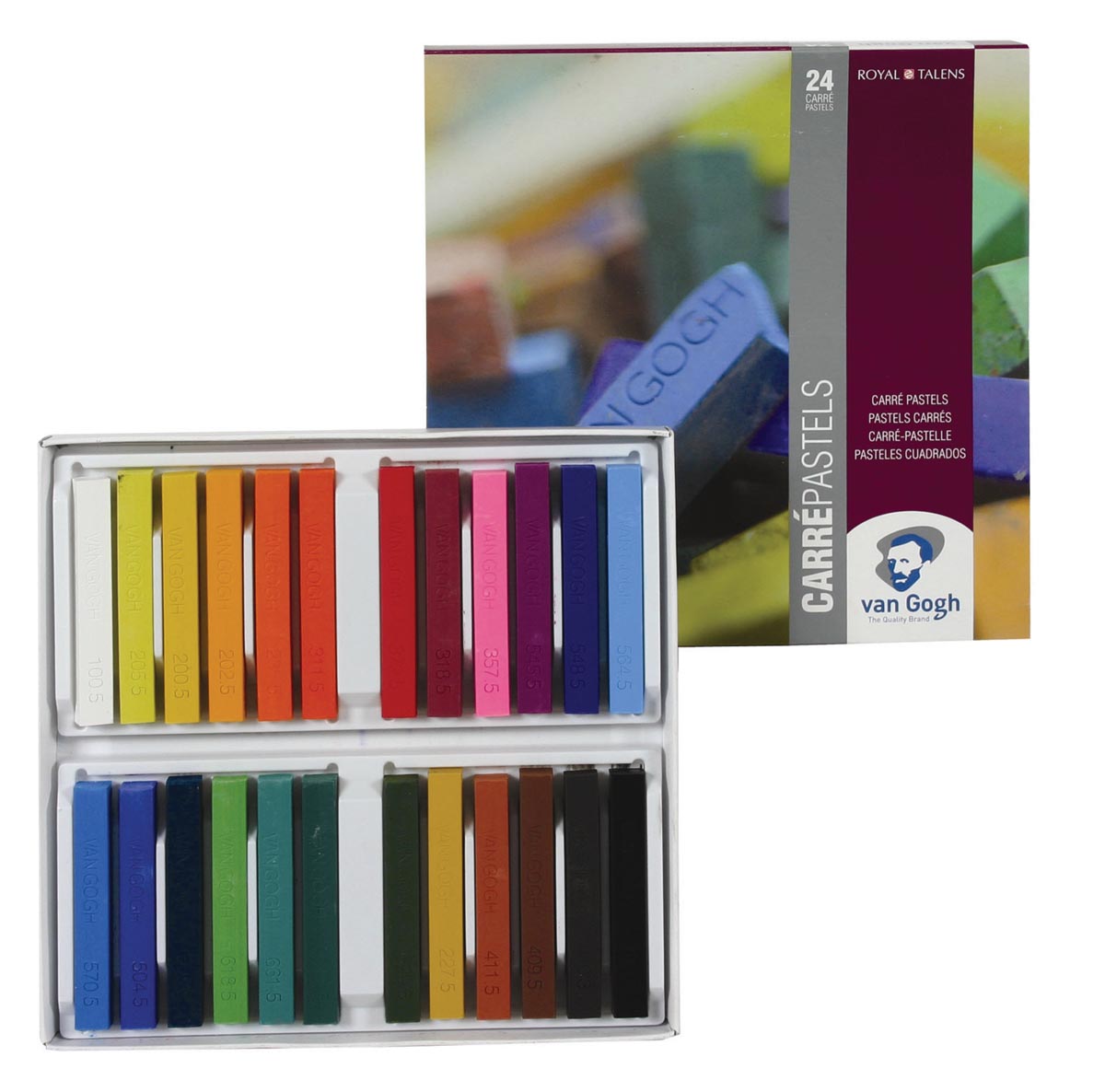 Van Gogh droge pastels, doos met 24 pastels afbeelding