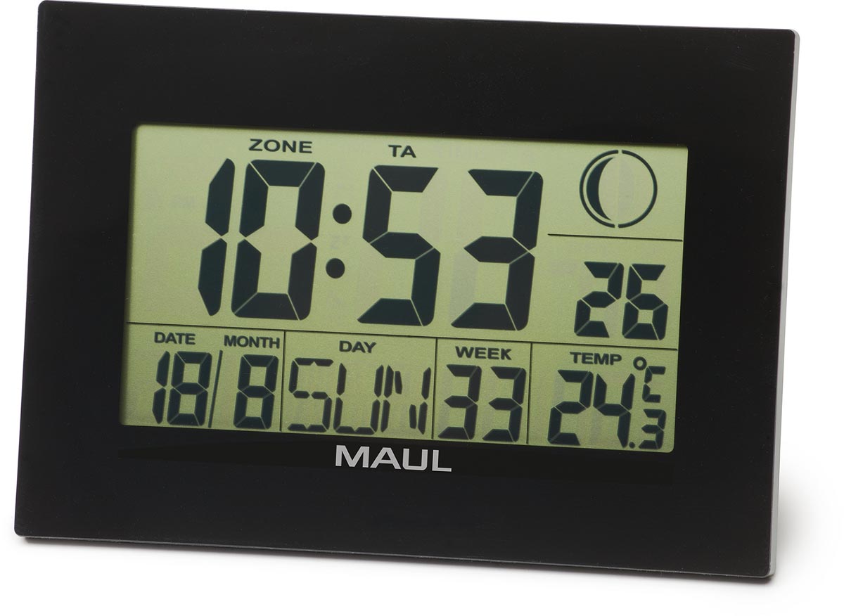 MAUL wandklok Flow, digitaal, ft 23 x 16 cm MAUL wandklok Flow, digitaal, ft 23 x 16 cm