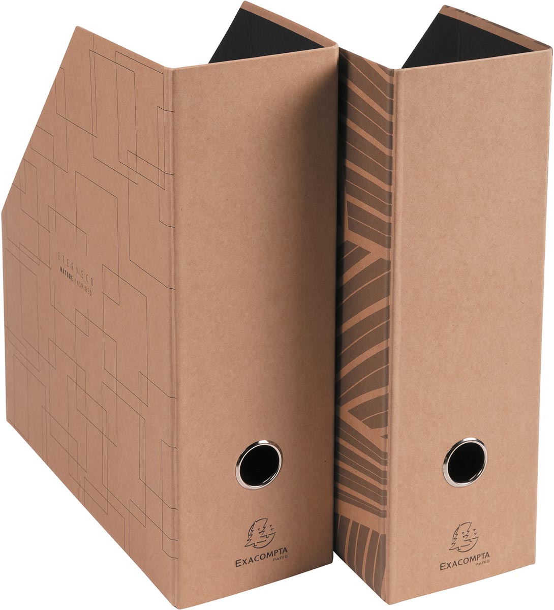 Exacompta Eterneco tijdschriftenhouder, pak van 2 stuks met geassorteerde designs Exacompta Eterneco tijdschriftenhouder, pak van 2 stuks met geassorteerde designs