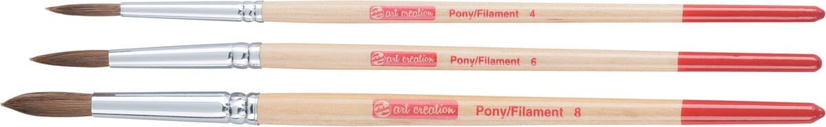 Talens Art Creation aquarelpenselenset ponyhaar en polyester, set met 3 penselen Talens Art Creation aquarelpenselenset ponyhaar en polyester, set met 3 penselen