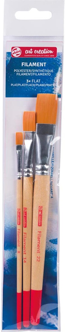 ESCODA Prado Aquarel Penselen Set – 3 Stuks, Handgemaakt In Barcelona, Synthetische Tame-vezel