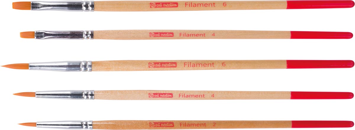 Talens Art Creation aquarelpenselen polyester assorti, set van 5 penselen afbeelding