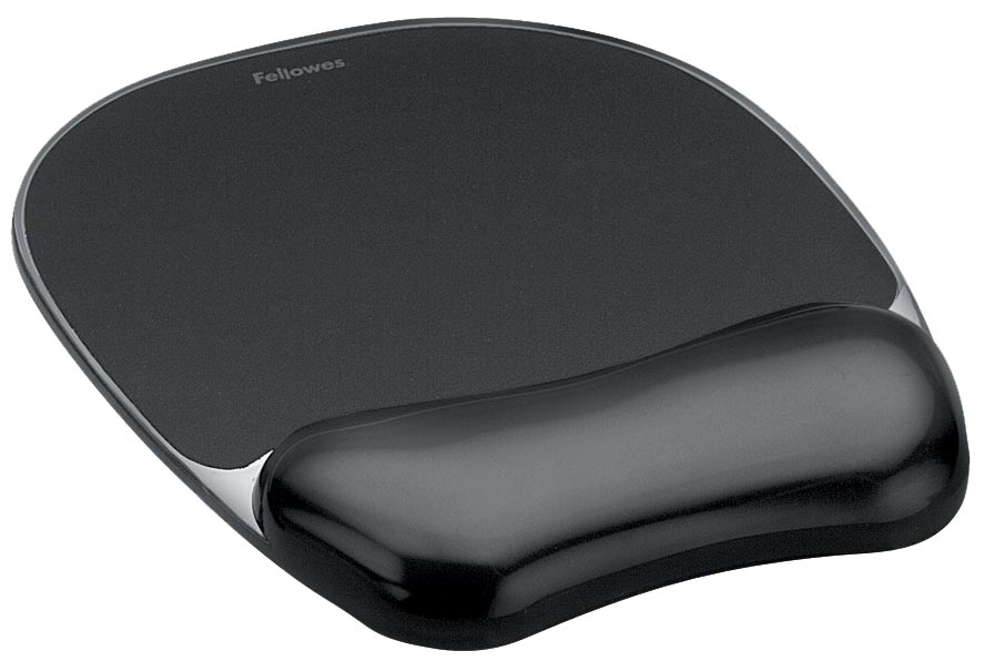 Fellowes Crystals Gel muismat met polssteun, zwart afbeelding