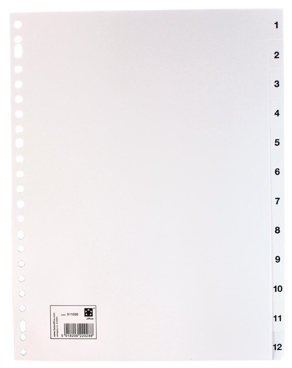 5 Star Tabbladen Set 1 12 Wit huismerk kopen in de aanbieding 5 Star Tabbladen Set 1 12 Wit huismerk kopen in de aanbieding