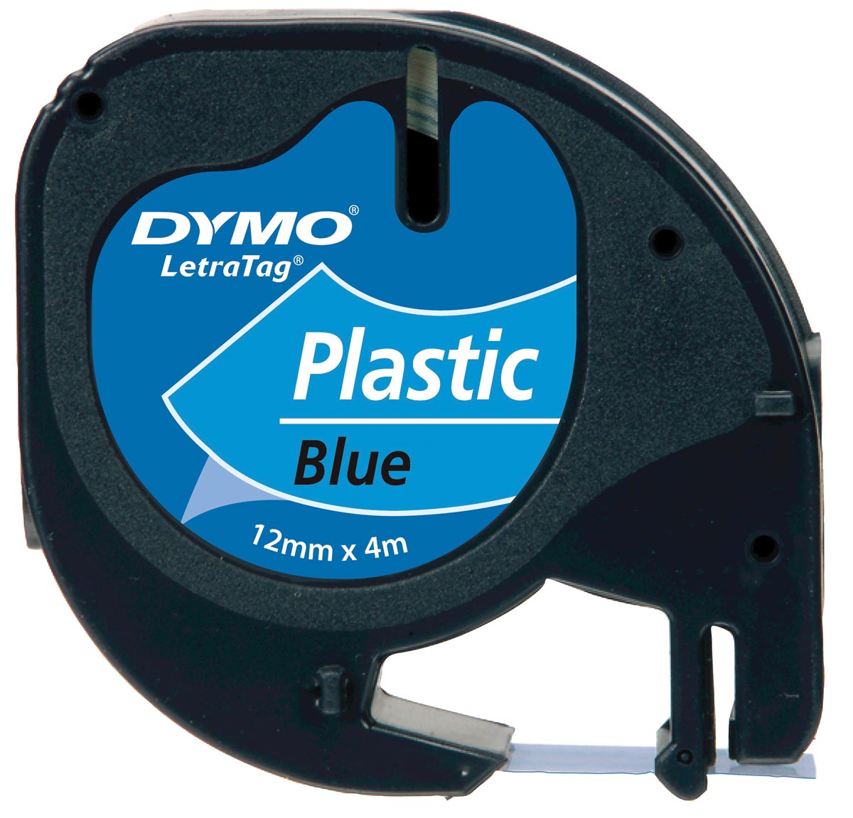 Dymo LetraTAG tape 12 mm, plastic blauw