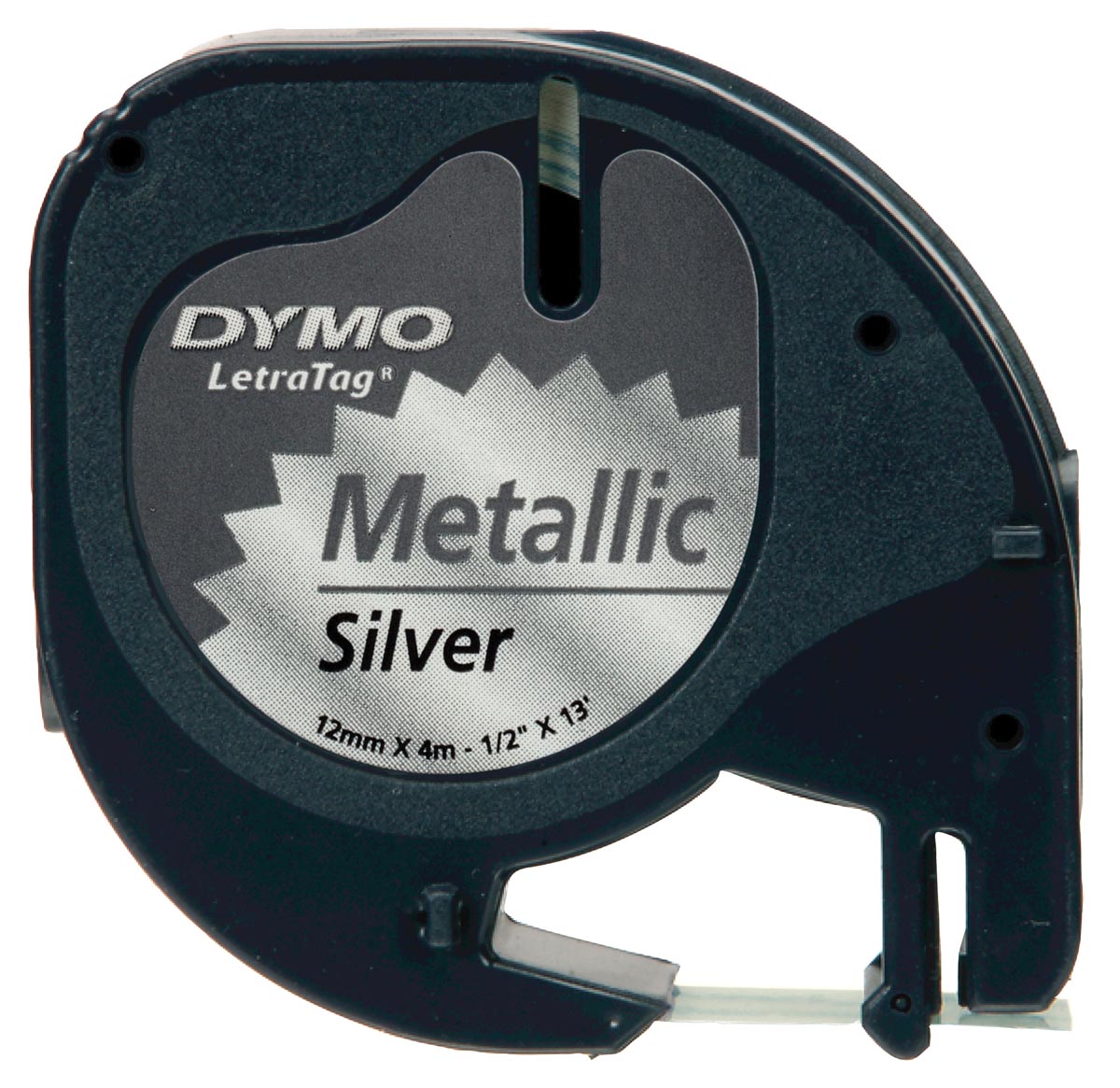 Dymo LetraTAG tape 12 mm, metallic zilver