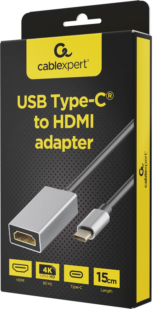 Cablepert adapter USB-C naar HDMI , 0,15 m