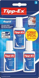 Tipp-Ex correcteur liquide Rapid, blister de 3 pièces, special format