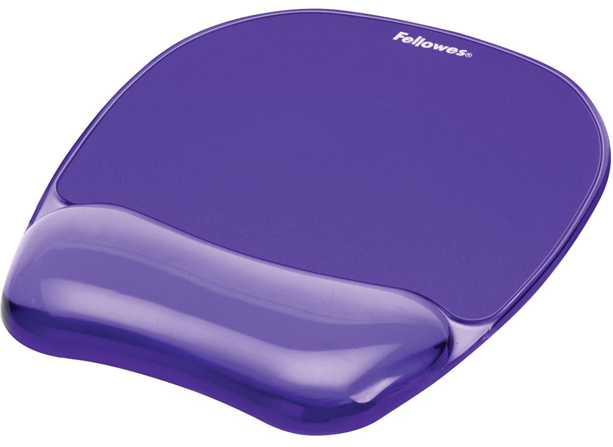 Fellowes Crystals Gel muismat met polssteun, paars