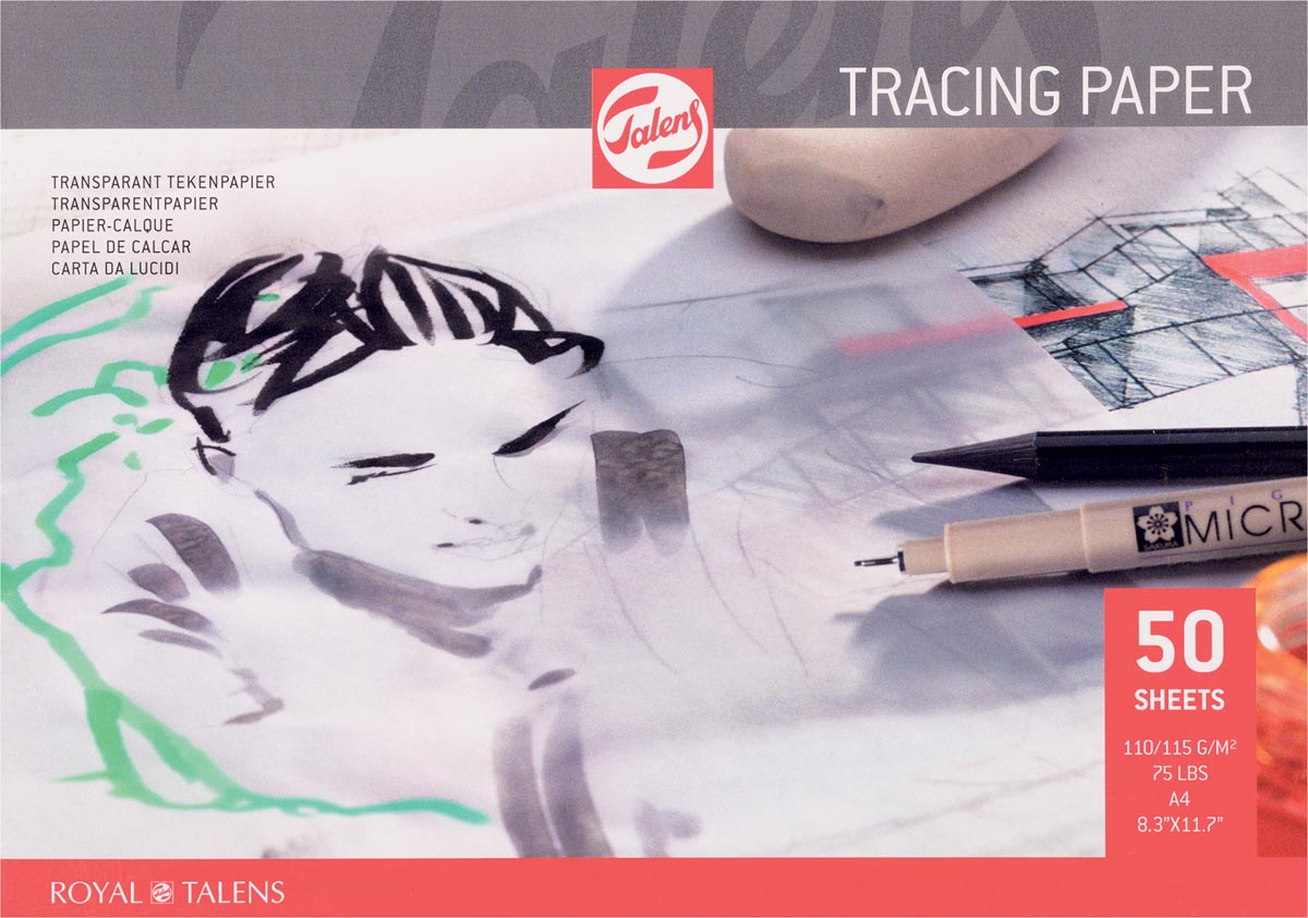 Talens kalkpapier, 110 g/m², ft A4