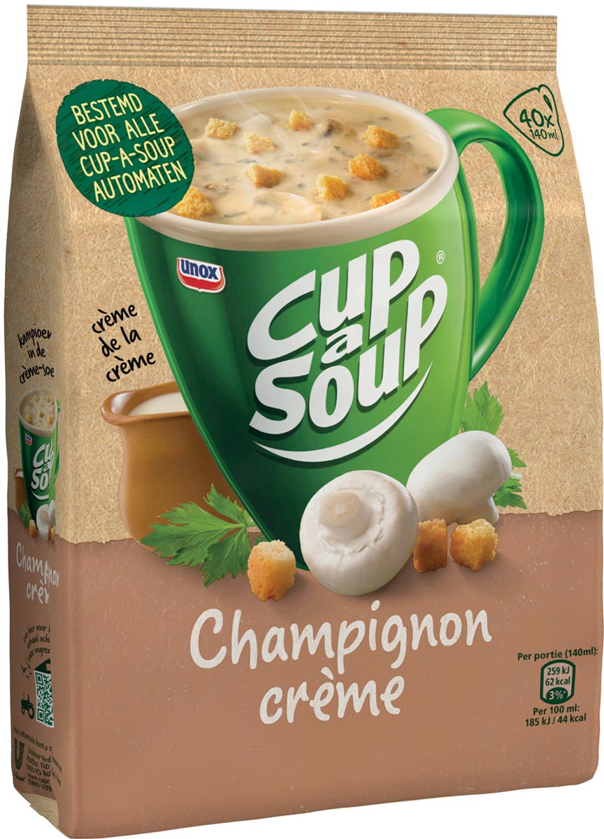 Cup-a-Soup champignon crème met croutons, voor automaten, 40 porties