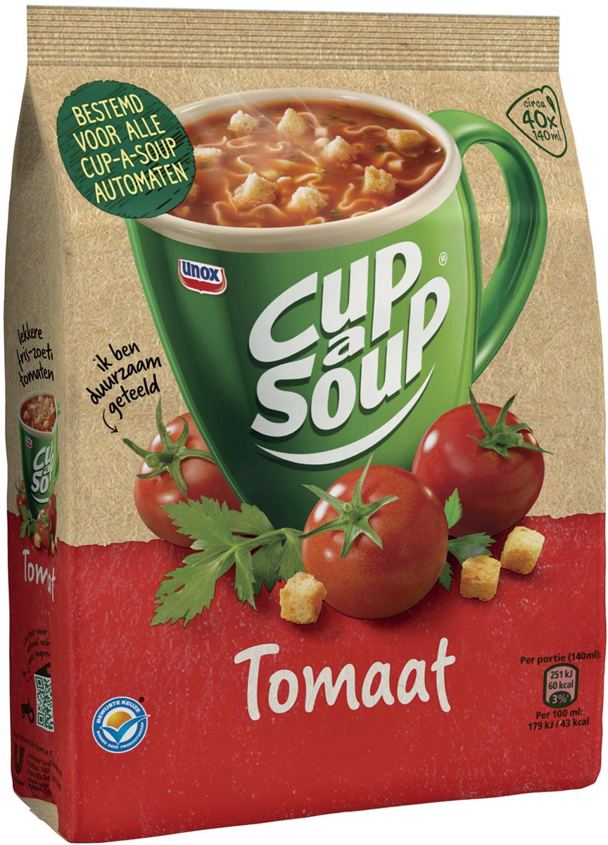 Cup-a-soup tomaat, voor automaten, 40 porties