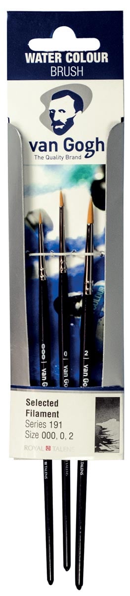 Van Gogh aquarelverf penselenset 191 klein, set met 3 penselen afbeelding