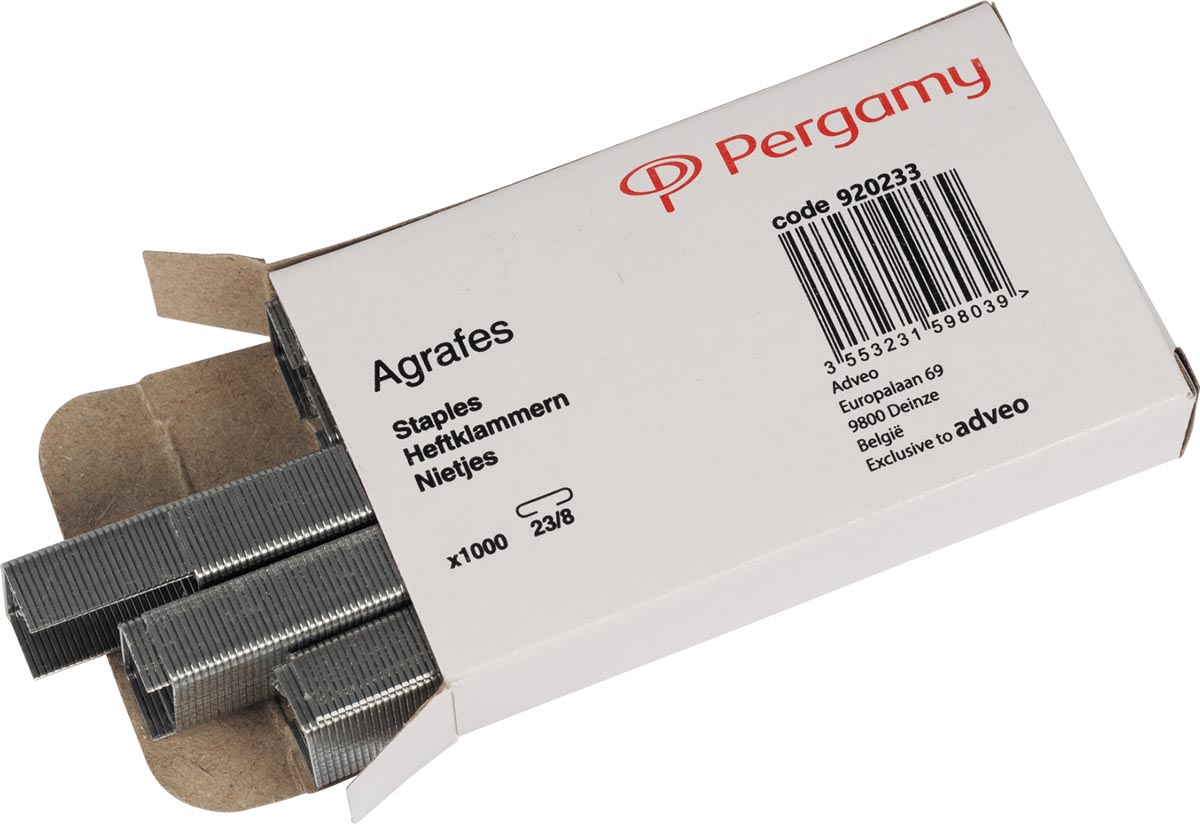 Pergamy nietjes 23/8, 1000 stuks afbeelding