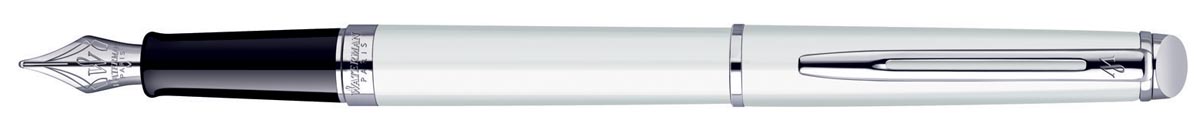 Waterman Collectie Hemisphere Vulpen Medium White Lacquer huismerk kopen in de aanbieding Waterman Collectie Hemisphere Vulpen Medium White Lacquer huismerk kopen in de aanbieding