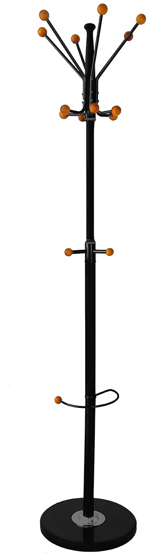 OFFICE products kapstok Stockholm, met parapluhouder, zwart afbeelding