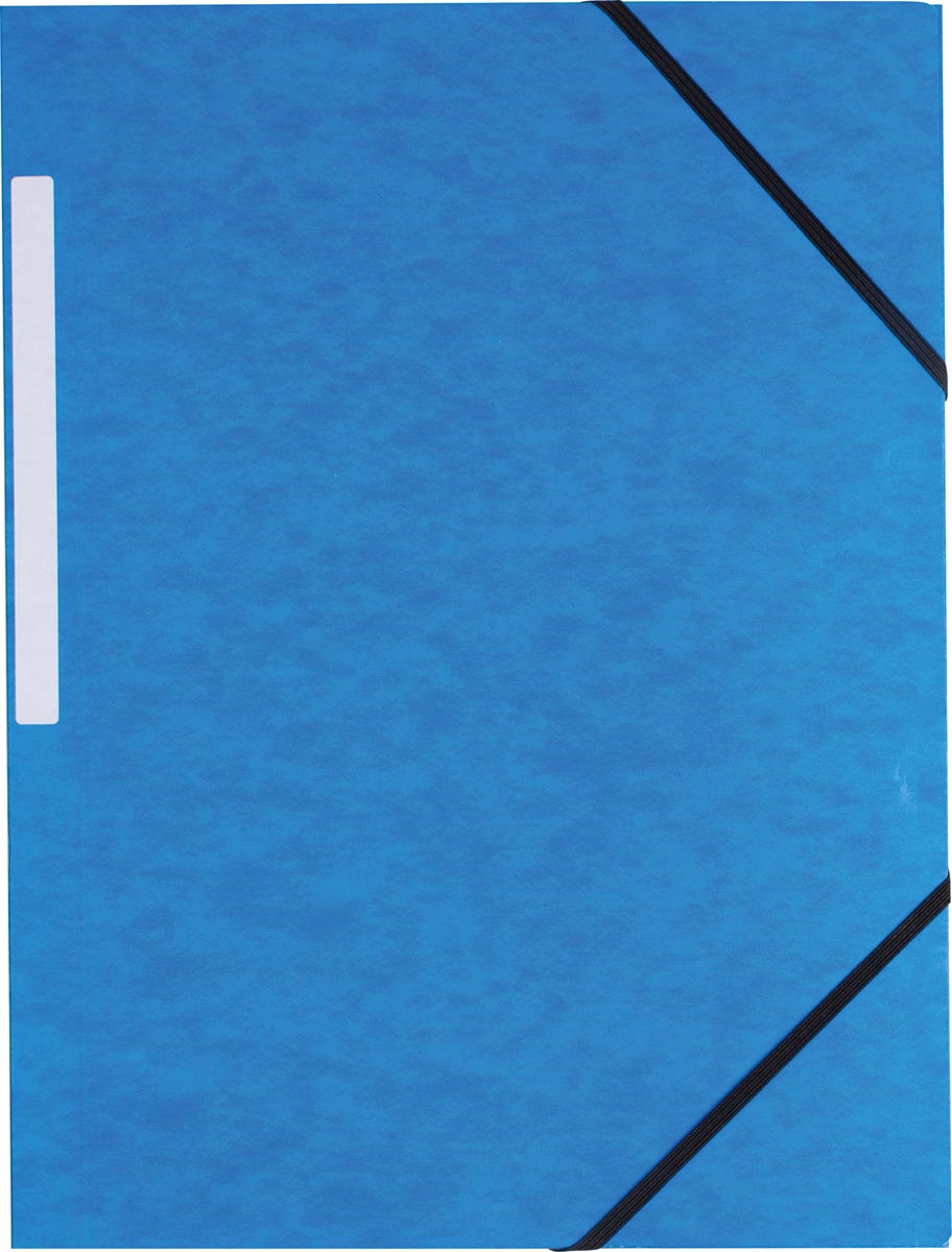 Pergamy elastomap 3 kleppen donkerblauw, pak van 10 stuks