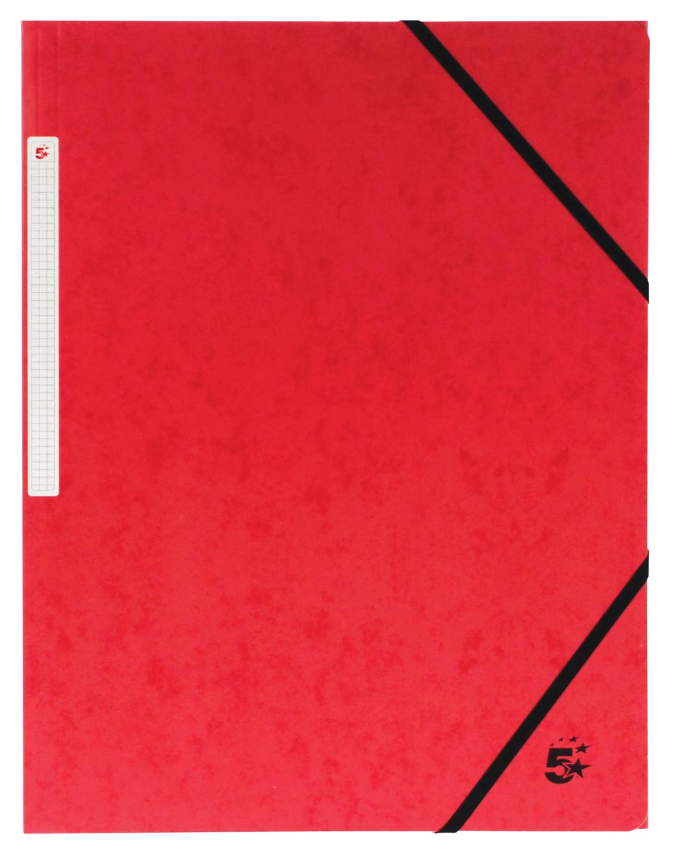 Pergamy elastomap, ft A4 (24x32 cm), uit karton, met elastieken zonder kleppen, pak van 10 stuks, rood