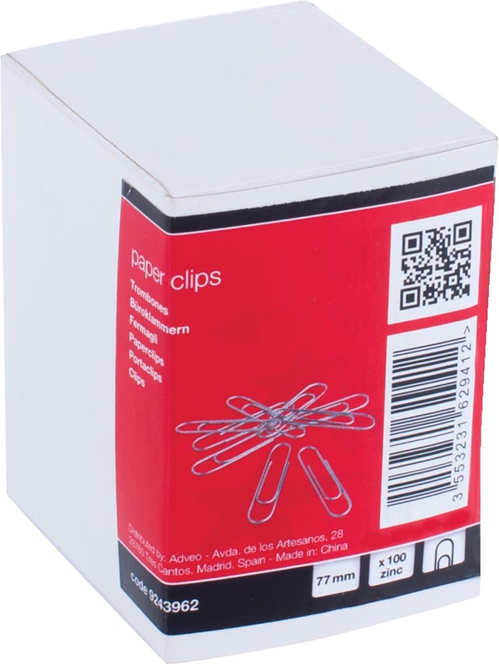 STAR papierklemmen 77 mm rond, doos van 100 stuks