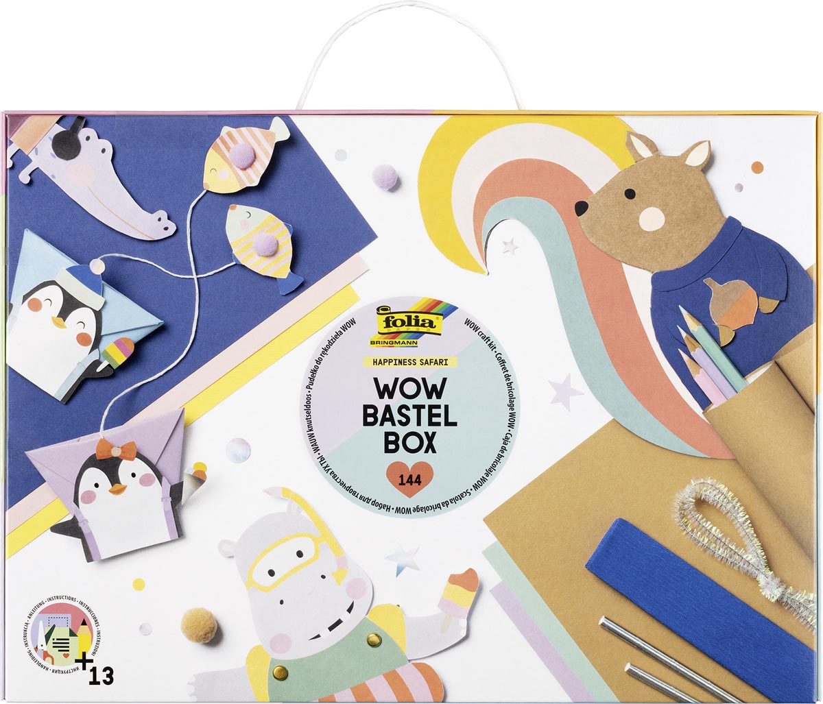 Folia knutselpapierkoffer Wow Happiness safari afbeelding