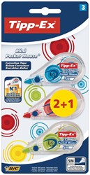 Tipp-Ex dérouleur de correction Mini Pocket Mouse Fashion, blister 2 + 1 gratuit