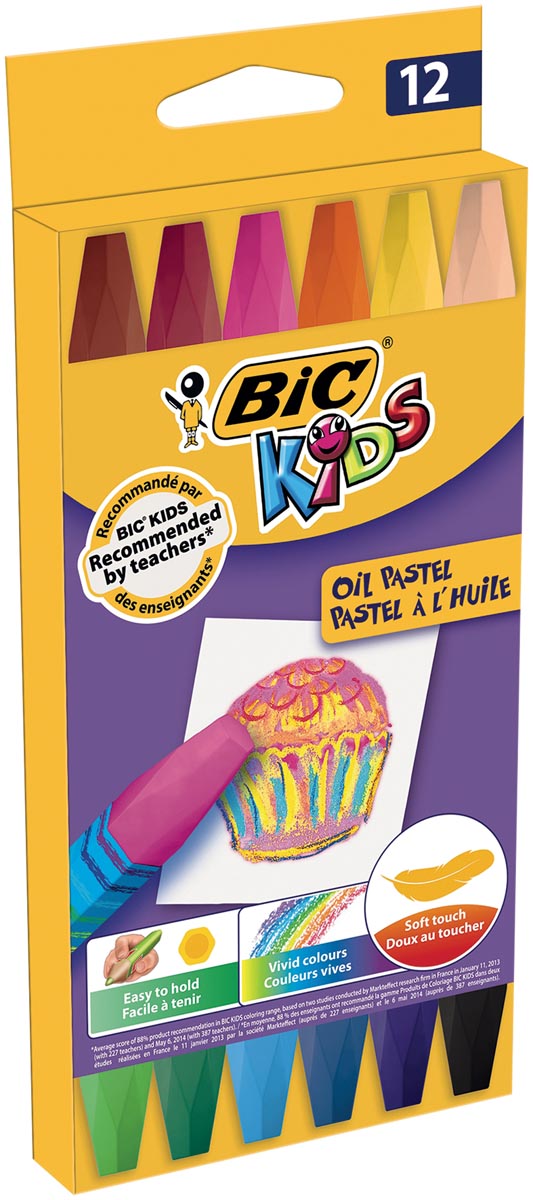 Bic Kids oliepastels, etui van 12 stuks
