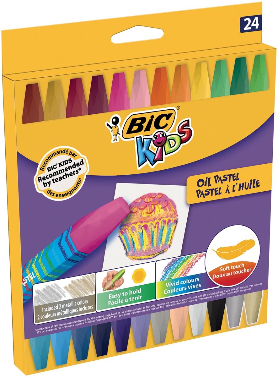 Bic Kids oliepastels, etui van 24 stuks