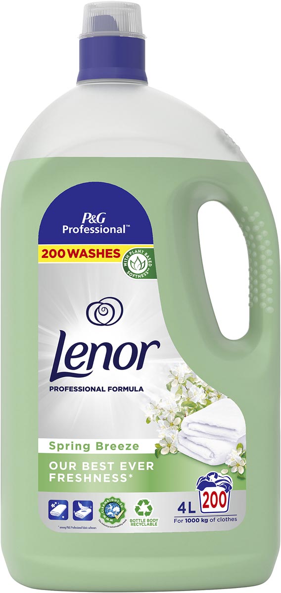 Lenor Professional wasverzachter spring breeze, fles van 4 l afbeelding