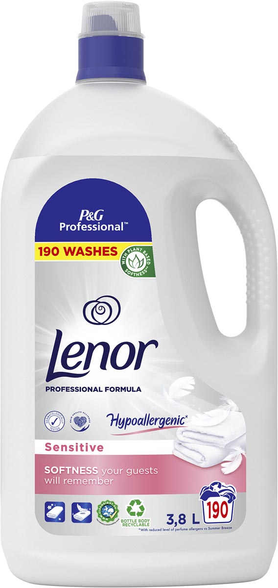 Lenor Professional wasverzachter sensitive, fles van 3,8 l afbeelding