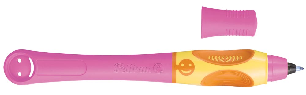 Pelikan inktpen Griffix voor linkshandigen, roze, op blister