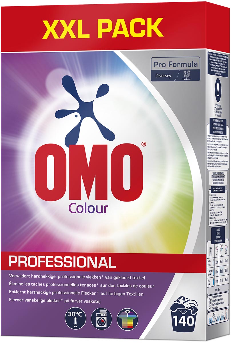 Omo Professional Pro Formula Colour waspoeder, XXL pak, 140 wasbeurten