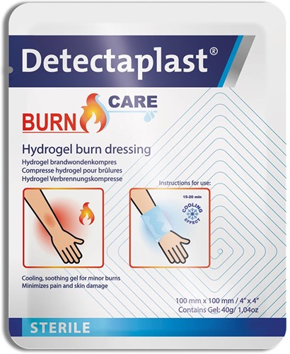 Detectaplast Burn Care hydrogel compres voor brandwonden, ft 10 x 10 cm-2