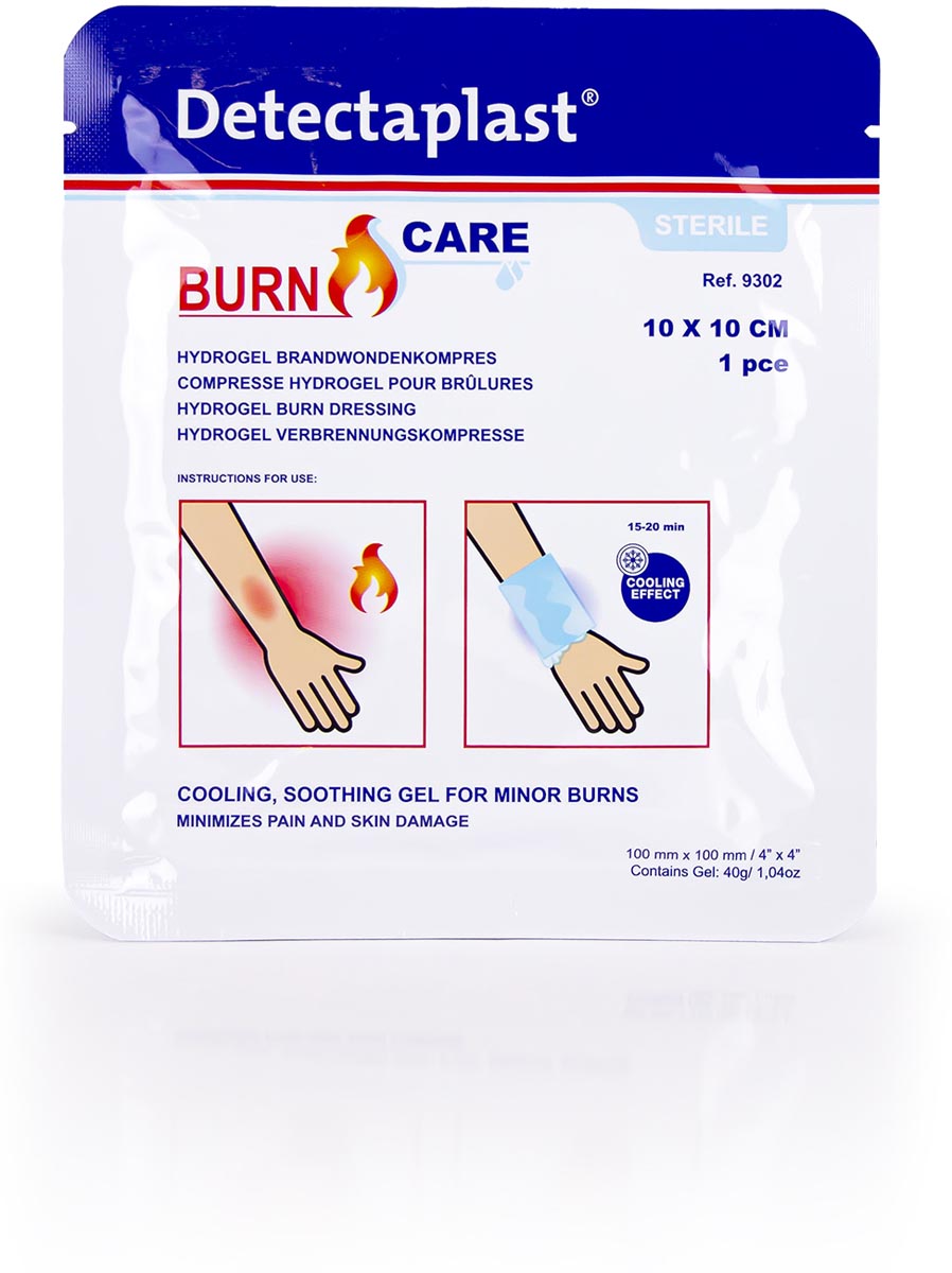 Detectaplast Burn Care hydrogel compres voor brandwonden, ft 10 x 10 cm
