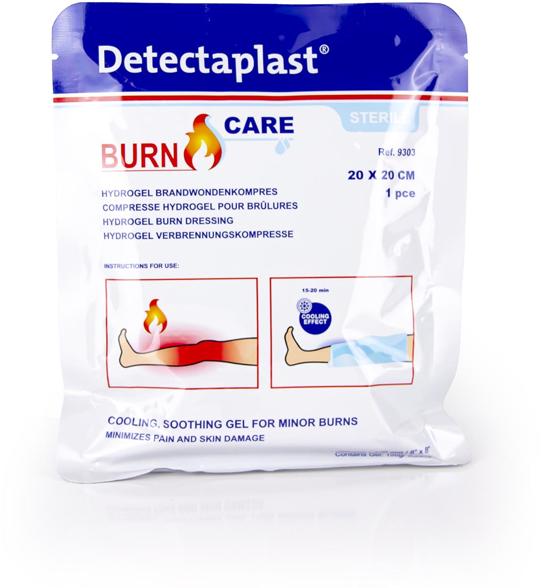 Detectaplast Burn Care hydrogel compres voor brandwonden, ft 20 x 20 cm