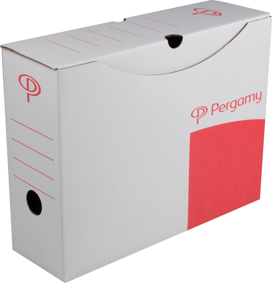 Pergamy archiefdoos, 20 x 25 x 33 (l x h x p), wit, automatische montage Pergamy archiefdoos, 20 x 25 x 33 (l x h x p), wit, automatische montage