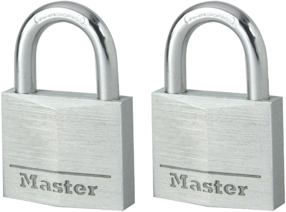 De Raat Master Lock hangslot met sleutelslot, model 9130EURT, pak van 2 stuks afbeelding