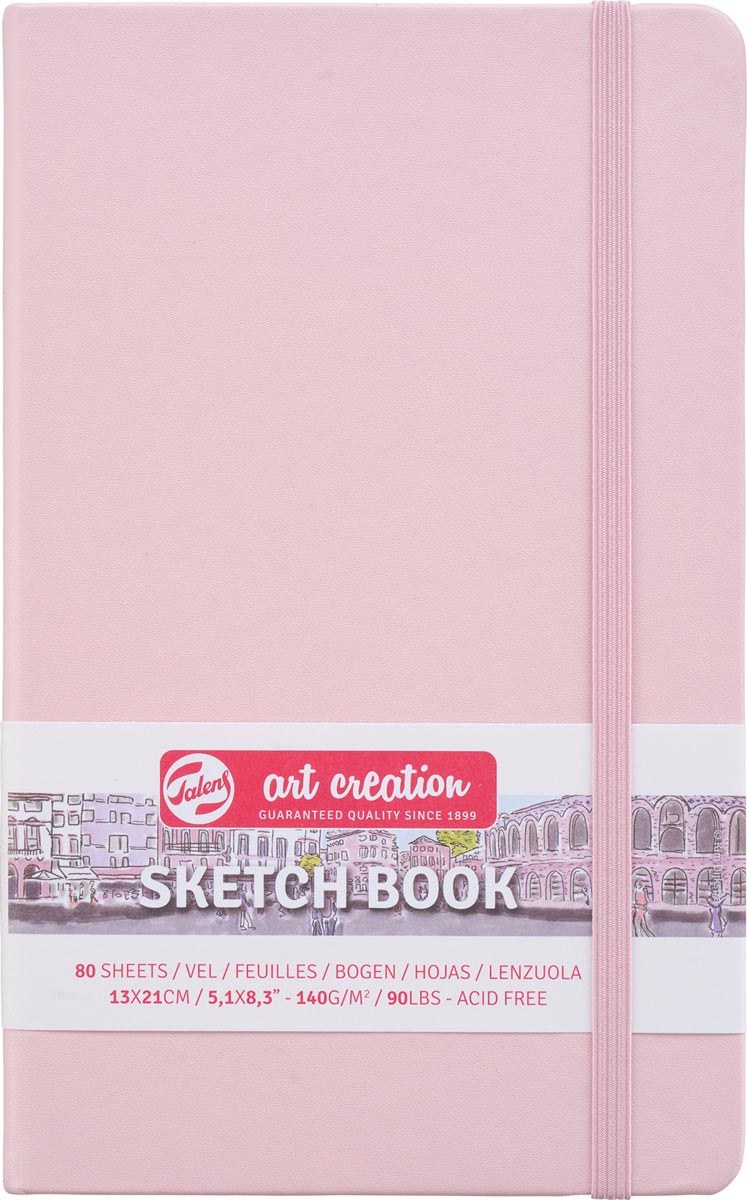 Talens Art Creation schetsboek, pastelroze, ft 13 x 21 cm Talens Art Creation schetsboek, pastelroze, ft 13 x 21 cm