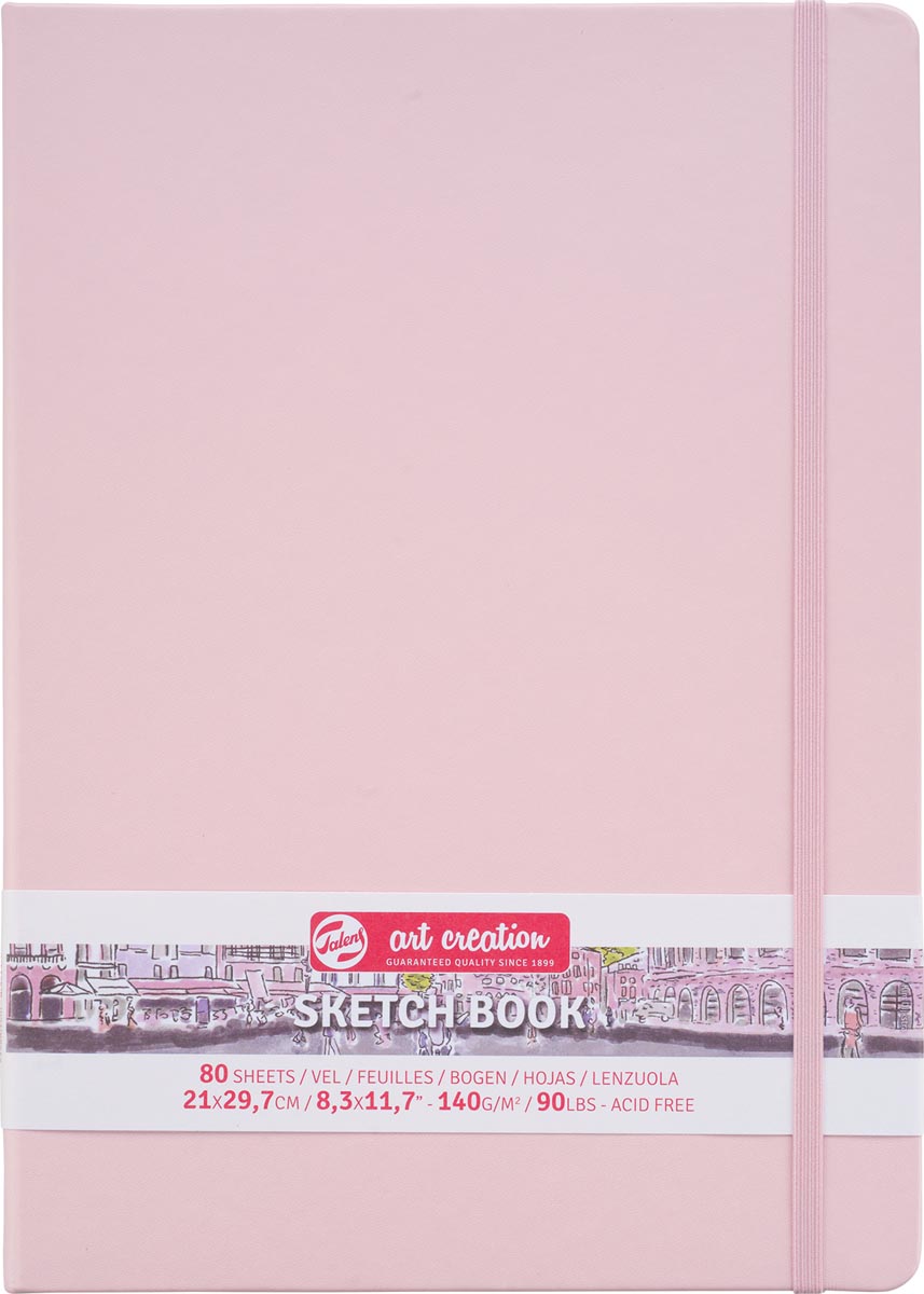 Talens Art Creation schetsboek, pastelroze, ft 21 x 30 cm Talens Art Creation schetsboek, pastelroze, ft 21 x 30 cm