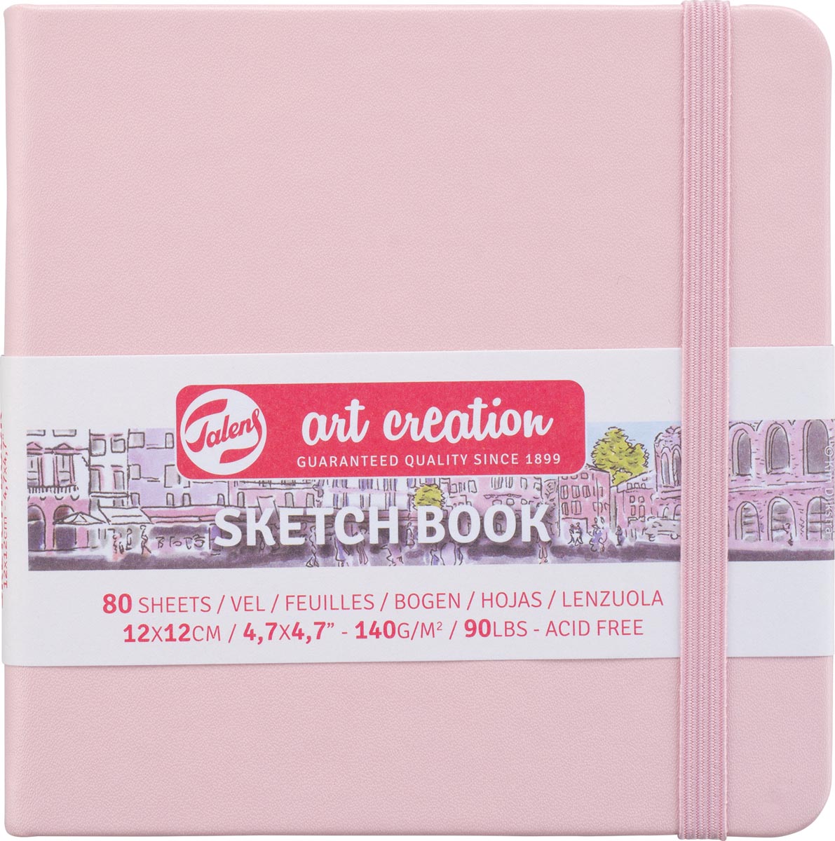 Talens Art Creation schetsboek, pastelroze, ft 12 x 12 cm Talens Art Creation schetsboek, pastelroze, ft 12 x 12 cm