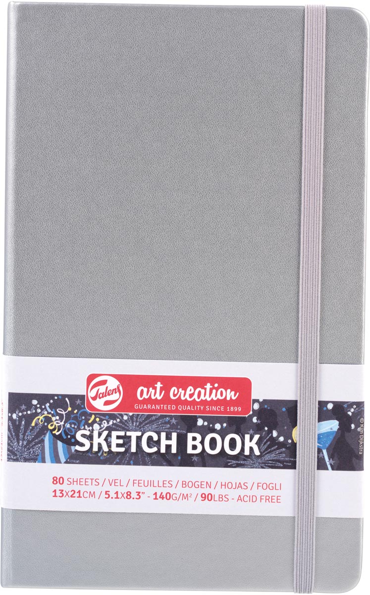 Talens Art Creation schetsboek, shiny silver, ft 13 x 21 cm Talens Art Creation schetsboek, shiny silver, ft 13 x 21 cm