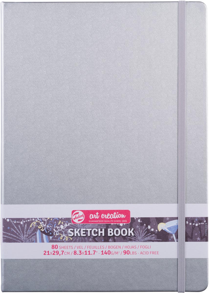 Talens Art Creation schetsboek, shiny silver, ft 21 x 30 cm Talens Art Creation schetsboek, shiny silver, ft 21 x 30 cm