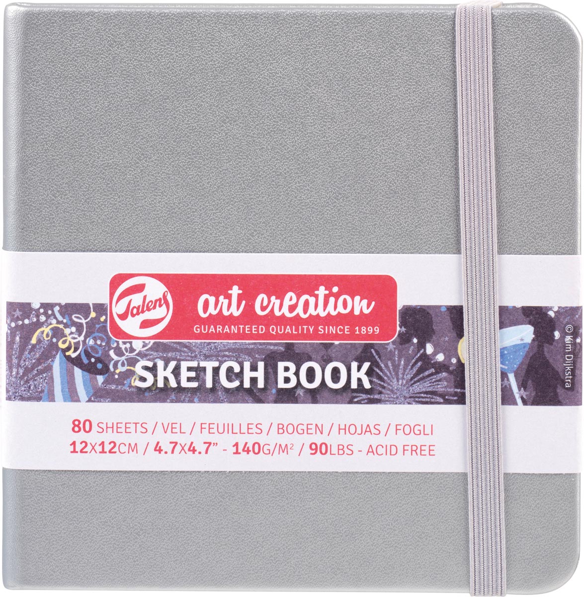 Talens Art Creation schetsboek, shiny silver, ft 12 x 12 cm Talens Art Creation schetsboek, shiny silver, ft 12 x 12 cm