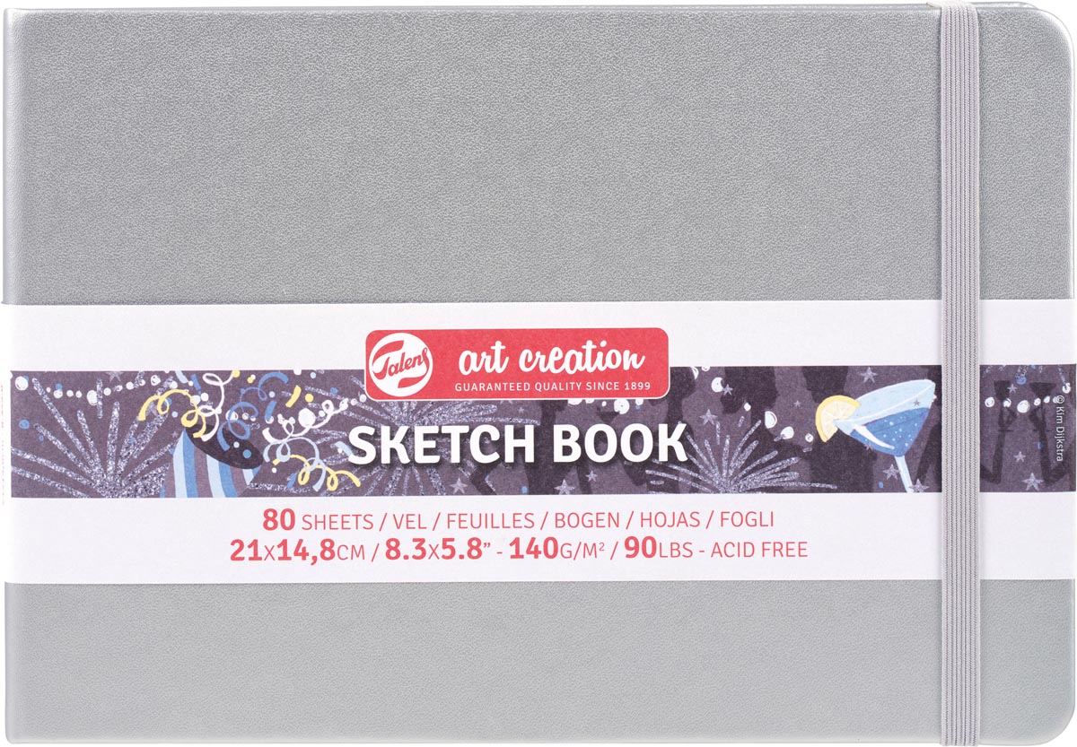 Talens Art Creation schetsboek, shiny silver, ft 21 x 15 cm Talens Art Creation schetsboek, shiny silver, ft 21 x 15 cm