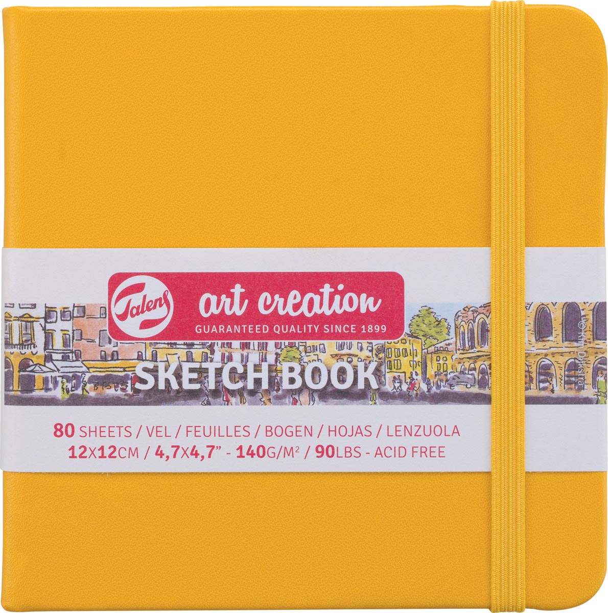 Talens Art Creation schetsboek, goudgeel, ft 12 x 12 cm Talens Art Creation schetsboek, goudgeel, ft 12 x 12 cm
