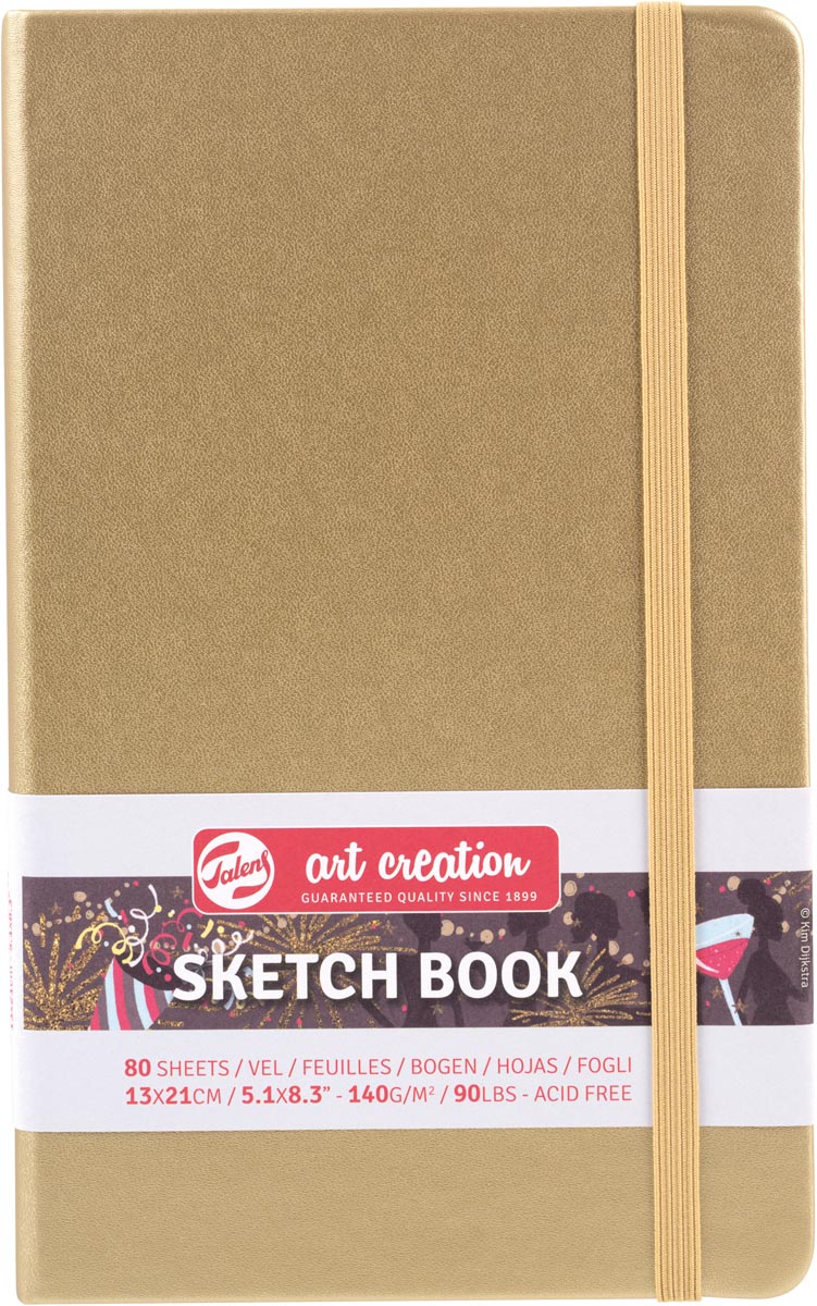 Talens Art Creation schetsboek, white gold, ft 13 x 21 cm Talens Art Creation schetsboek, white gold, ft 13 x 21 cm