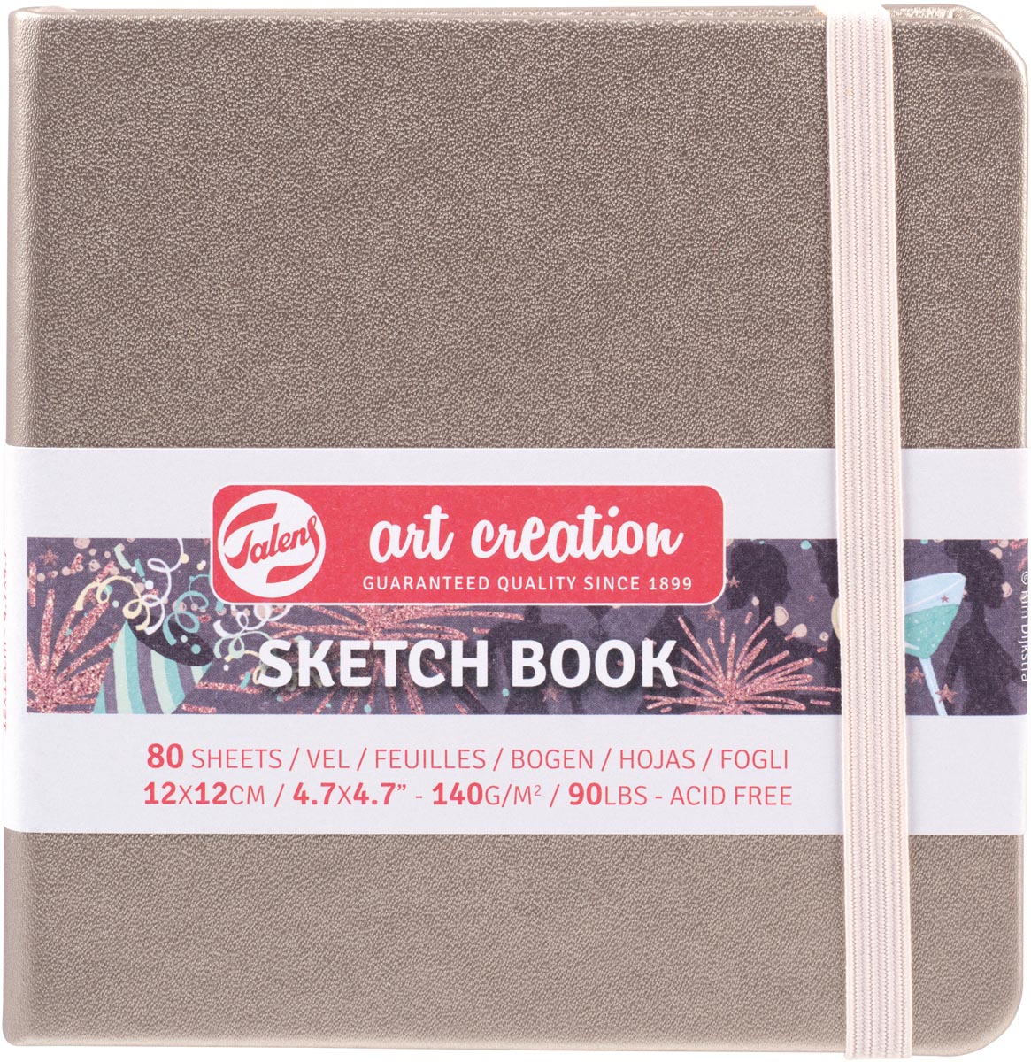 Talens Art Creation schetsboek, champagne pink, ft 12 x 12 cm Talens Art Creation schetsboek, champagne pink, ft 12 x 12 cm