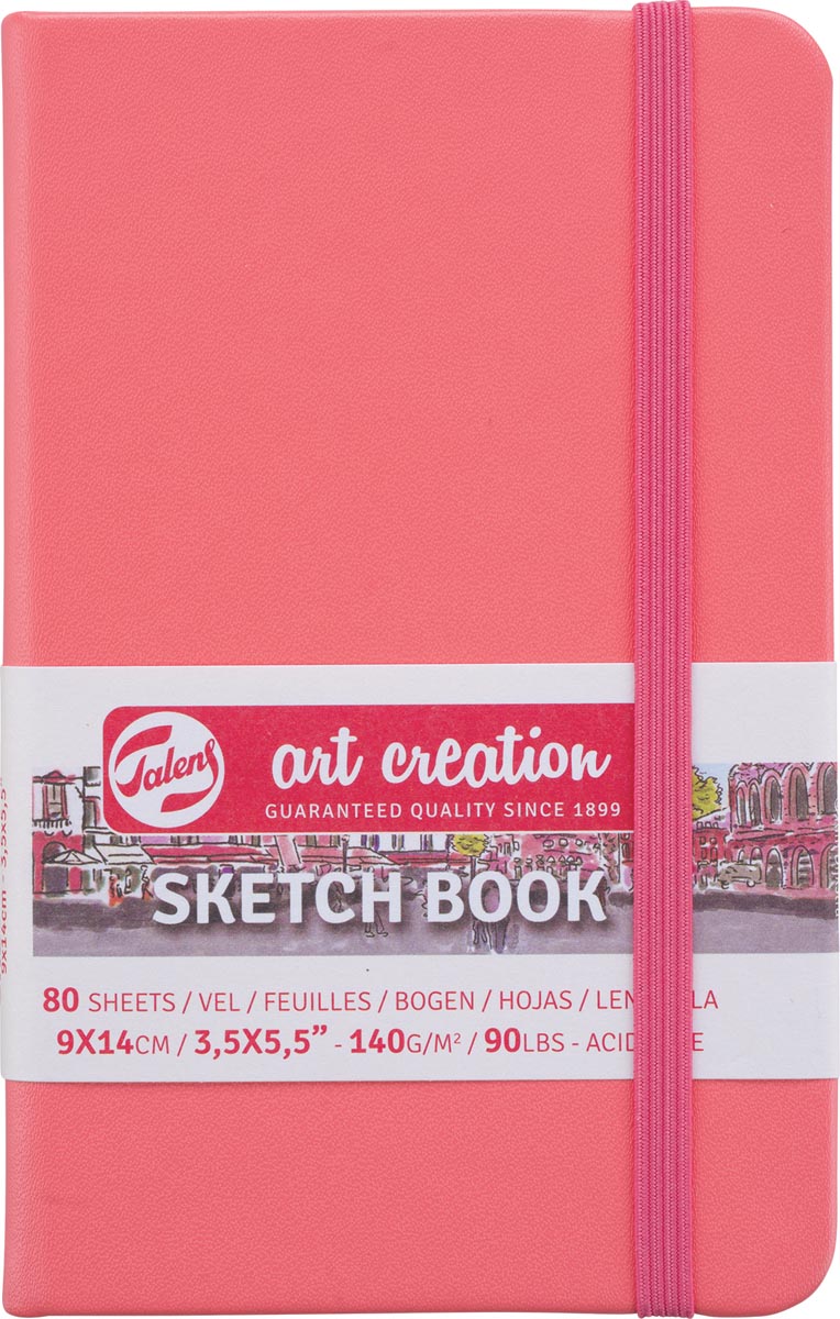 Talens Art Creation schetsboek, koraalrood, ft 9 x 14 cm Talens Art Creation schetsboek, koraalrood, ft 9 x 14 cm